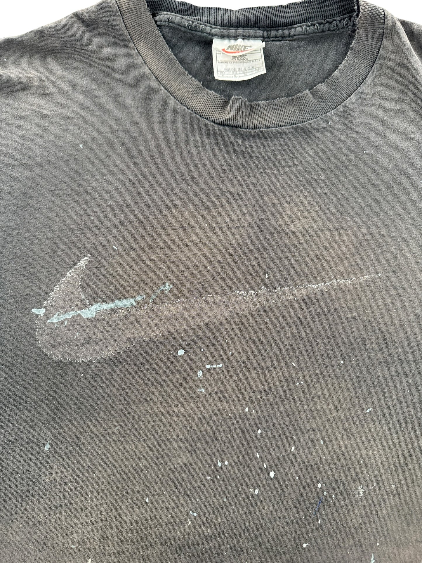 Wear on Vintage Thrashed and Faded Nike Tee SZ XL