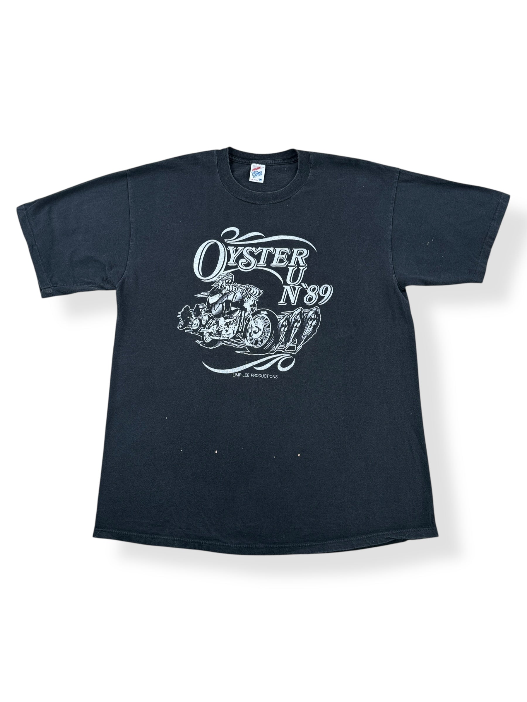 Front of Vintage Oyster Run '89 Tee SZ XXL