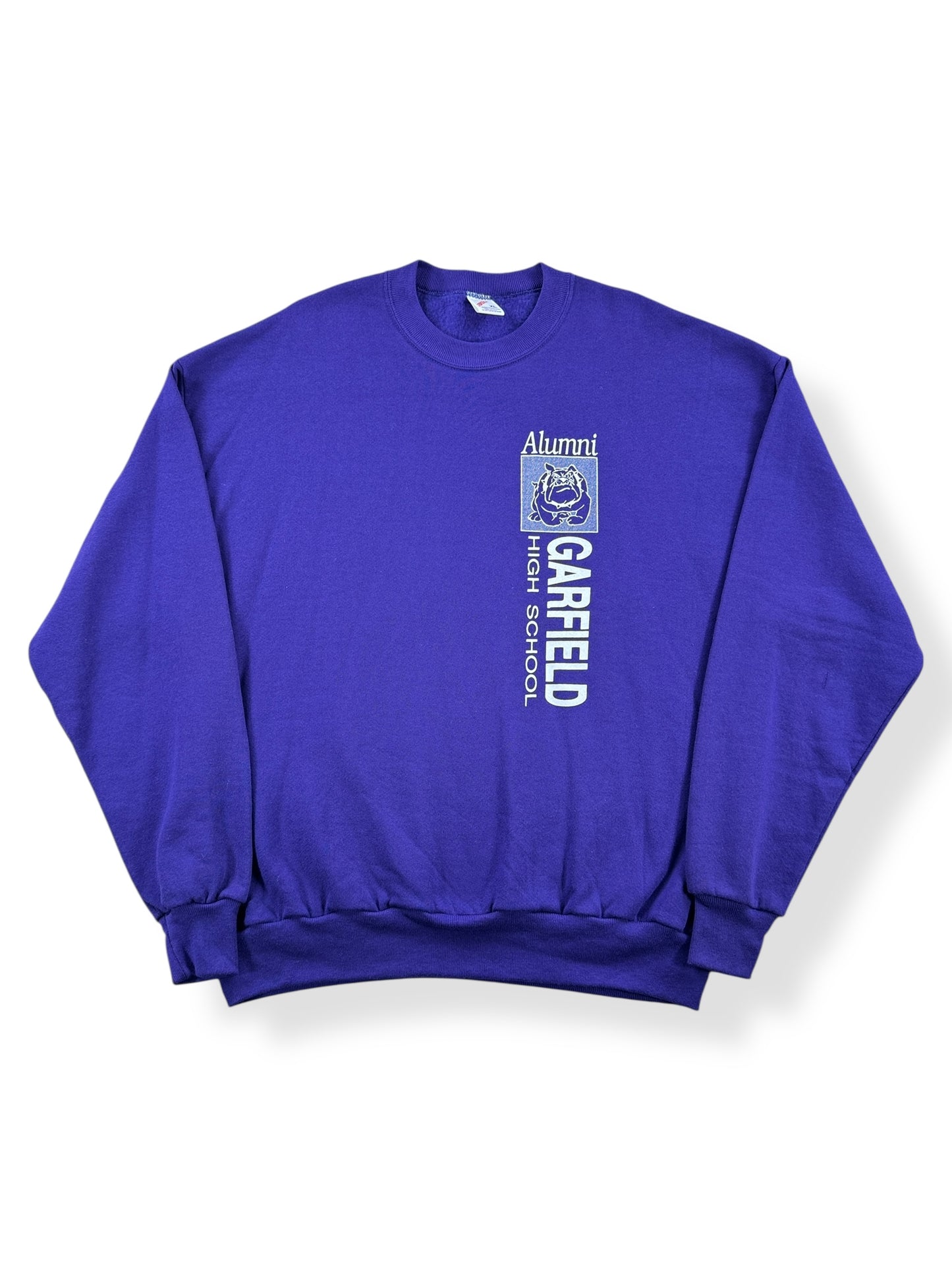 Front of Vintage Garfield High School Alumni Crewneck SZ XL