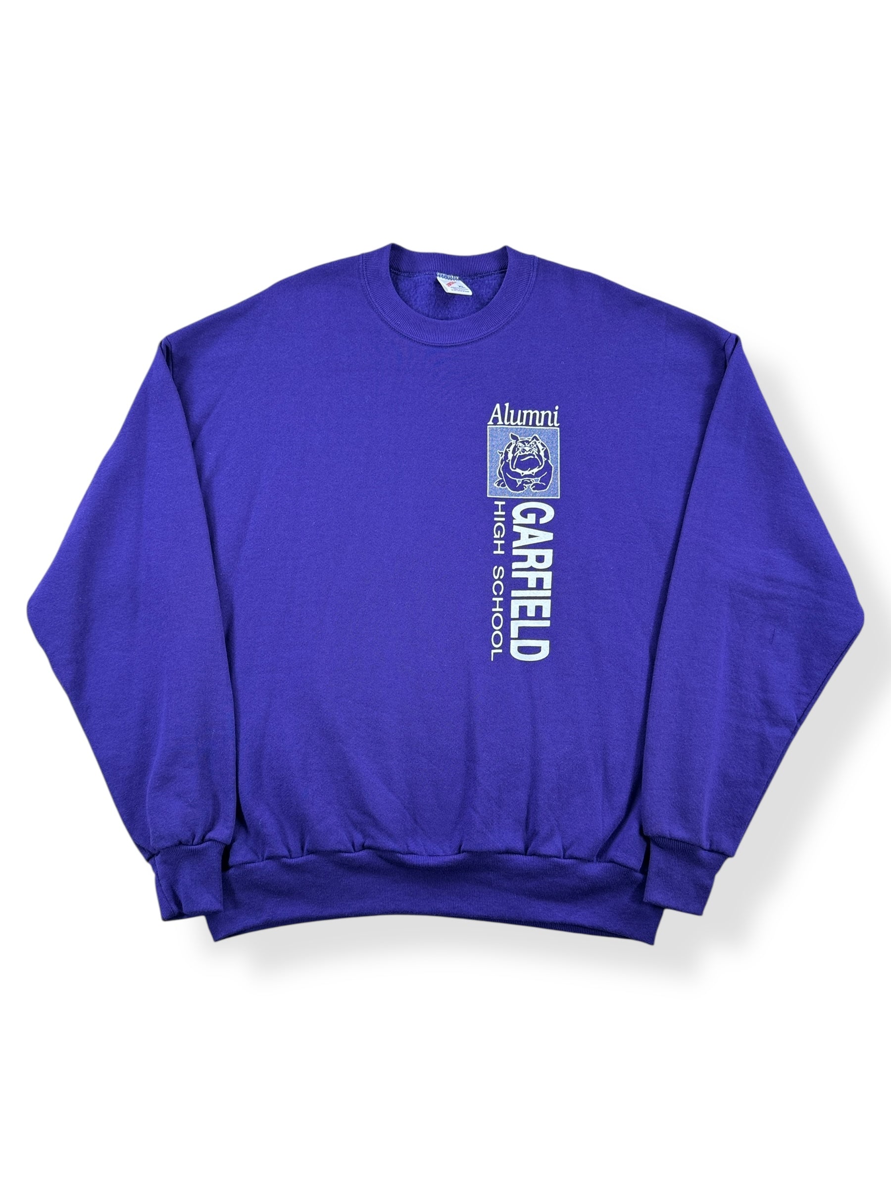 Front of Vintage Garfield High School Alumni Crewneck SZ XL