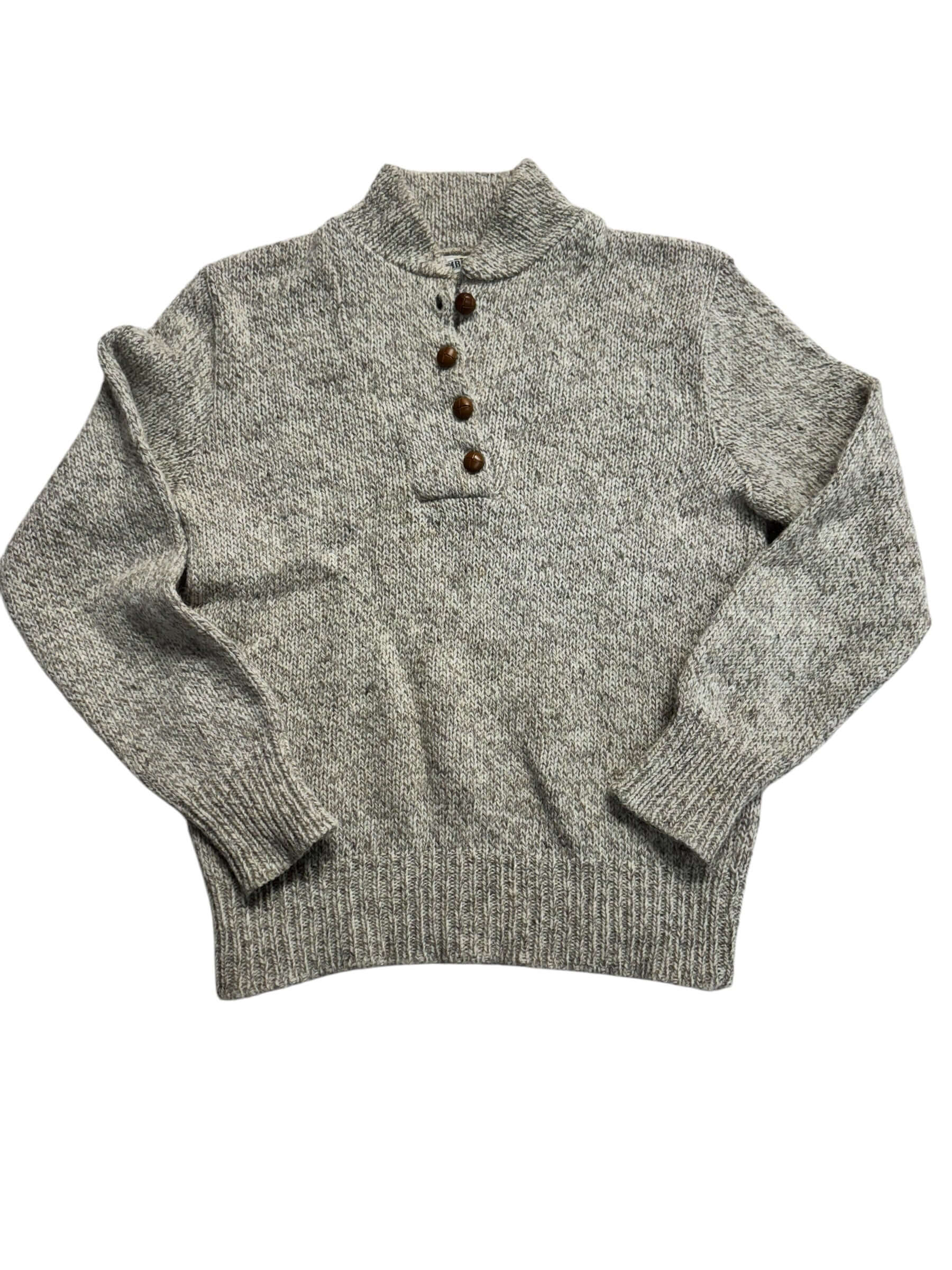 Front view of 1980s Cambridge Dry Goods Oatmeal Sweater S