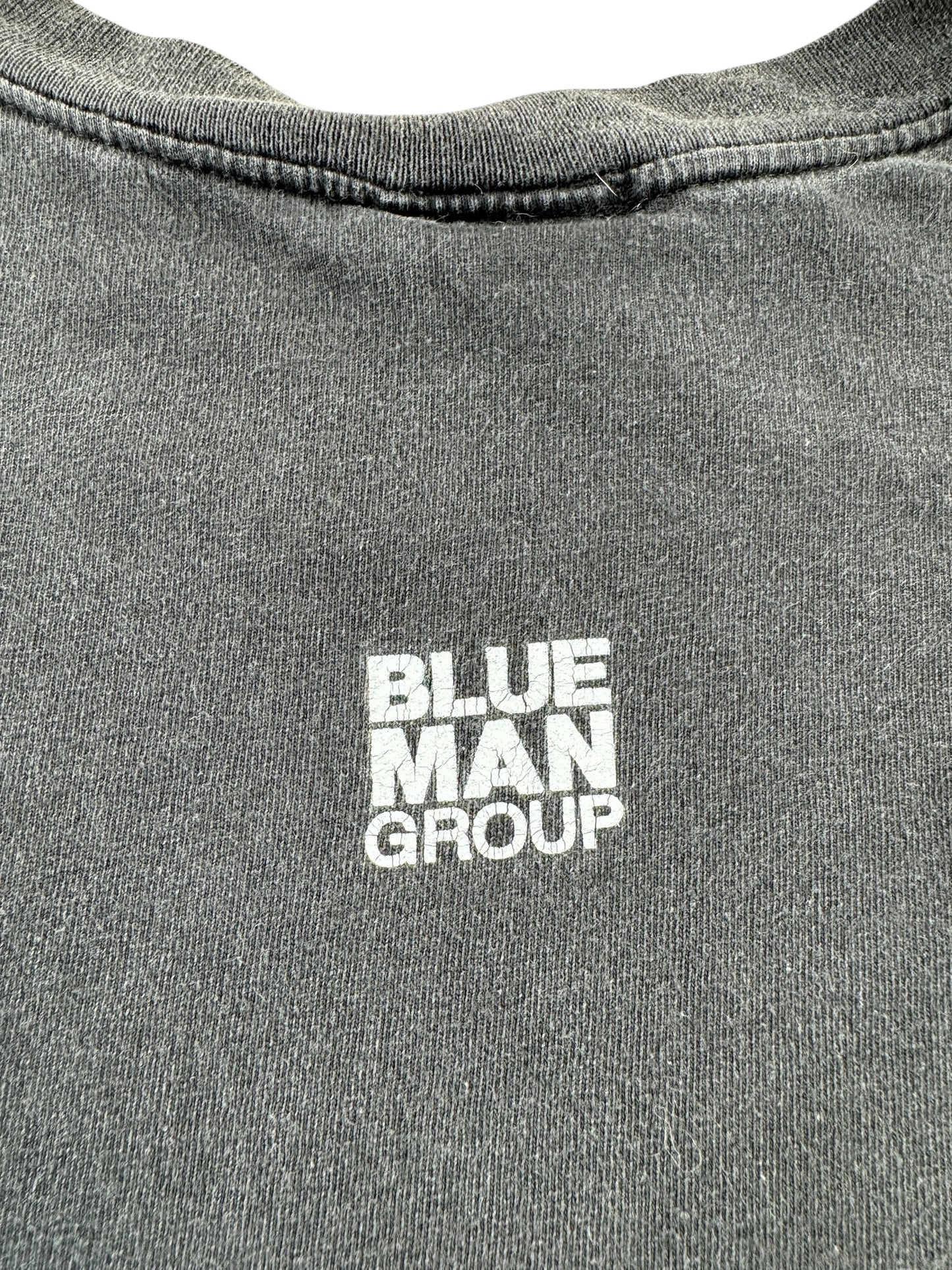 Back Graphic of Vintage Blue Man Group Tee SZ XXL
