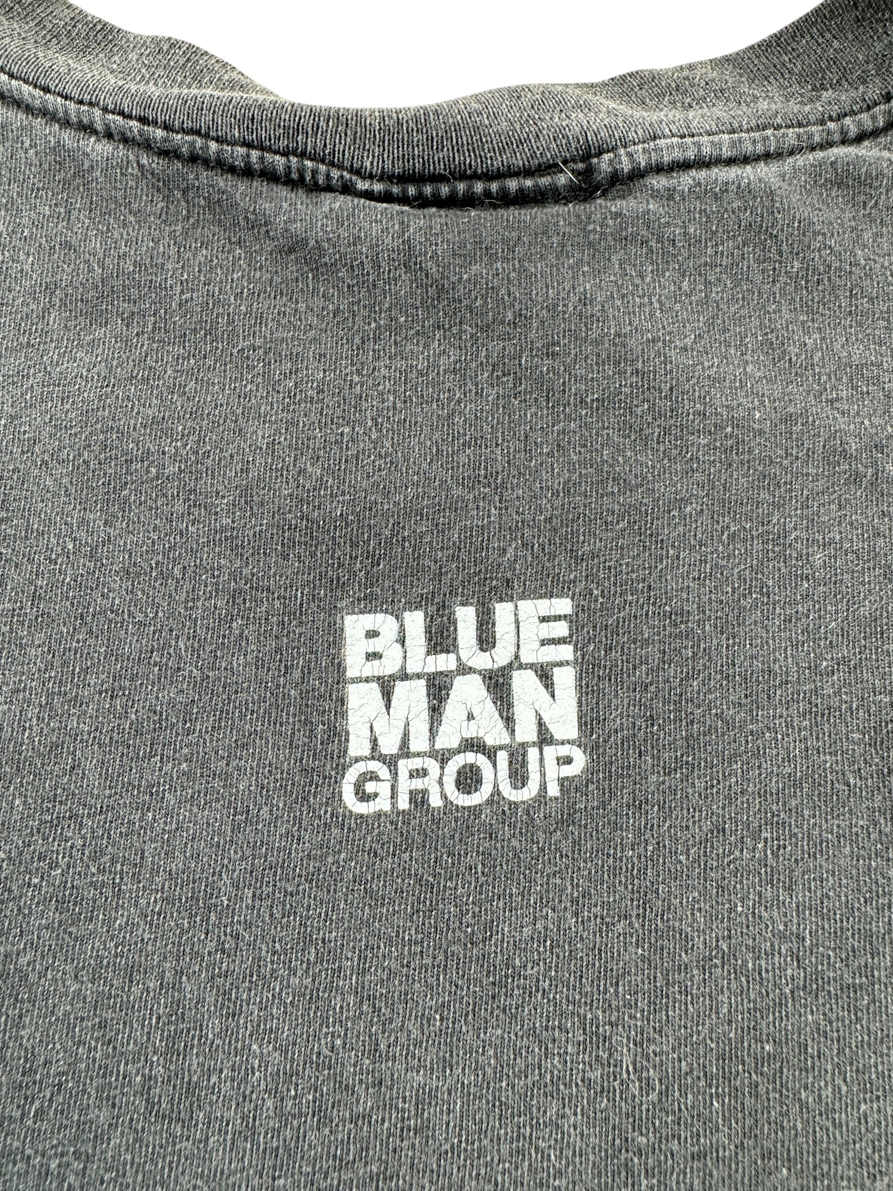 Back Graphic of Vintage Blue Man Group Tee SZ XXL