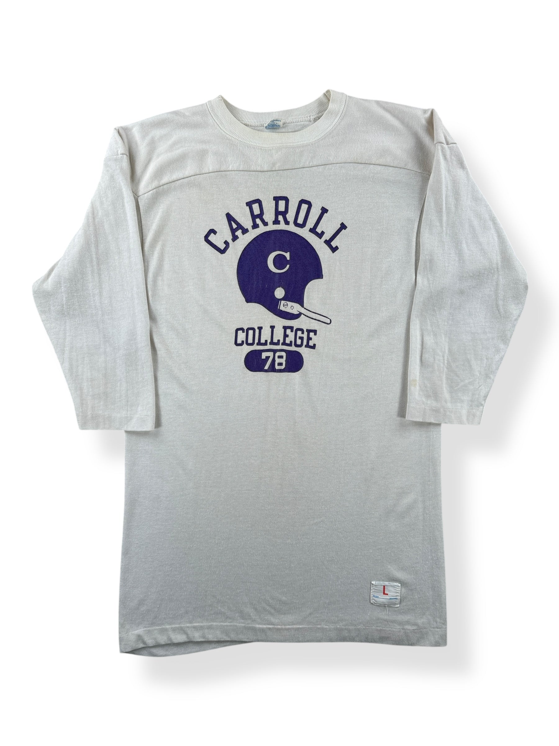 Front of Vintage Champion Durene Carrol College Jersey SZ M