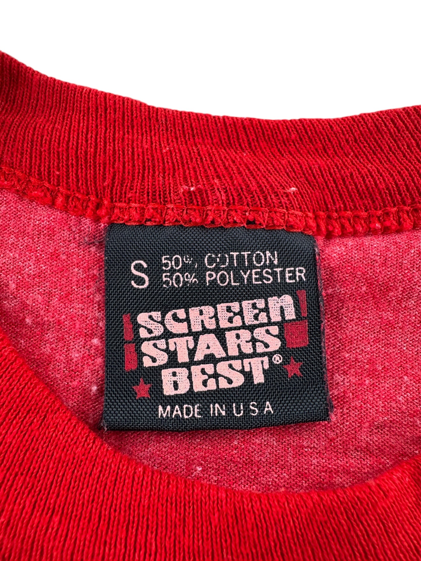 Tag on Vintage Screen Stars Red Ringer Tee SZ S (Fits XS)