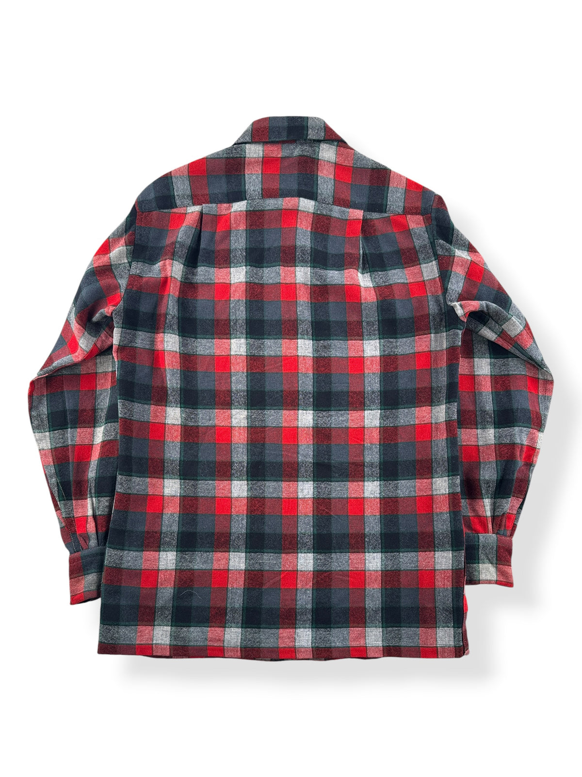 Back of Vintage Pendleton Plaid Board Shirt SZ S