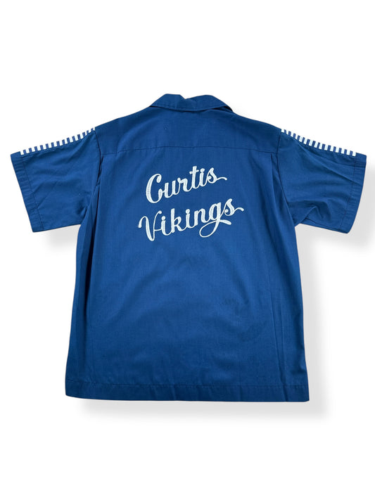 Back of Vintage Curtis Vikings Bowling Shirt SZ M