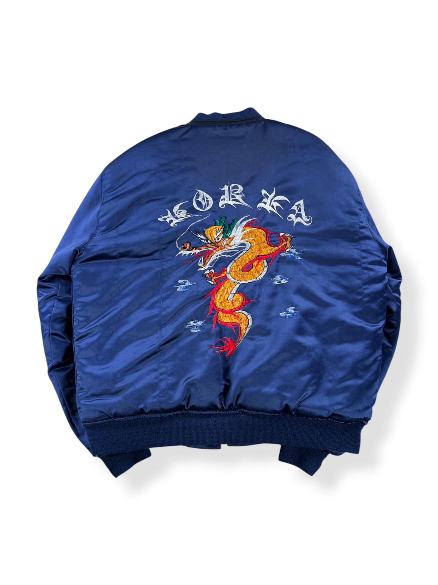 Back of Vintage 80s Korea Souvenir Jacket SZ XL