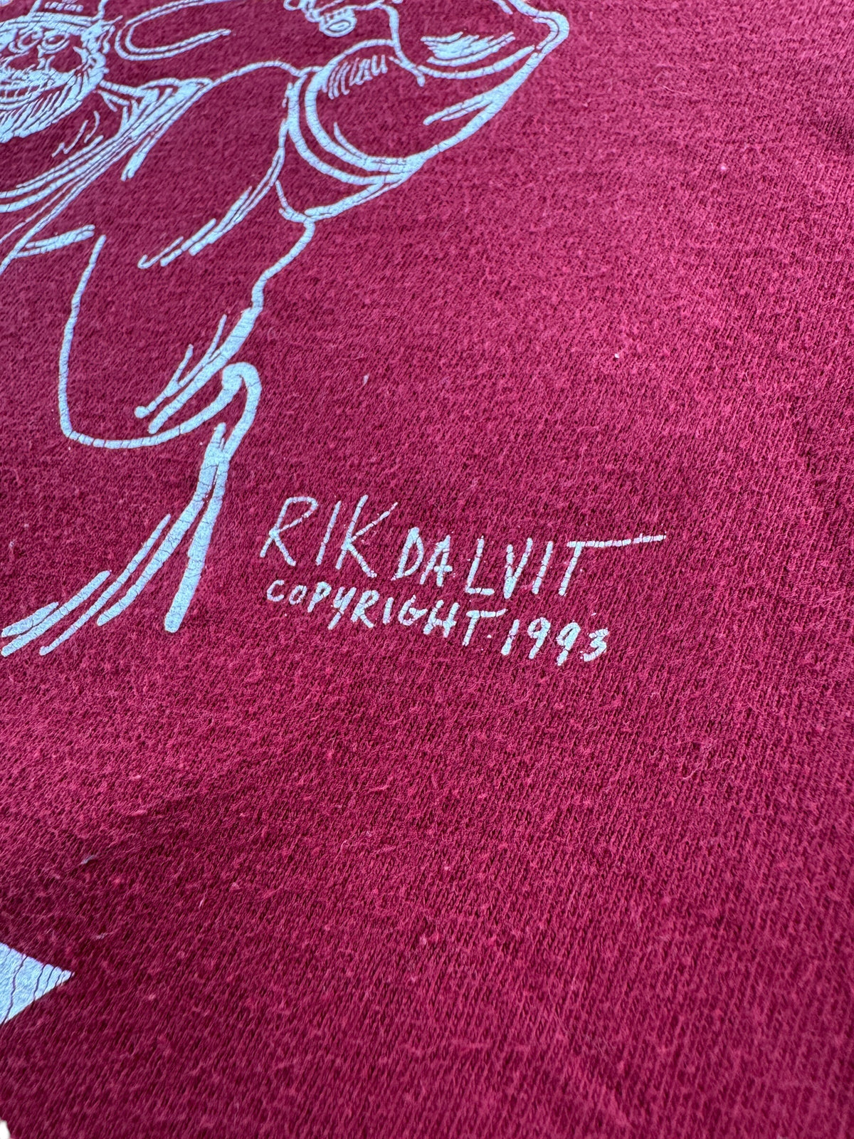 Copyright on Vintage Yuck Rik Dalvit Tee SZ S