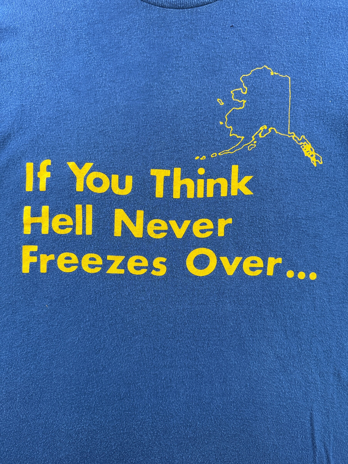 Front graphic on Vintage Alaska Prudhoe Bay Tee SZ S
