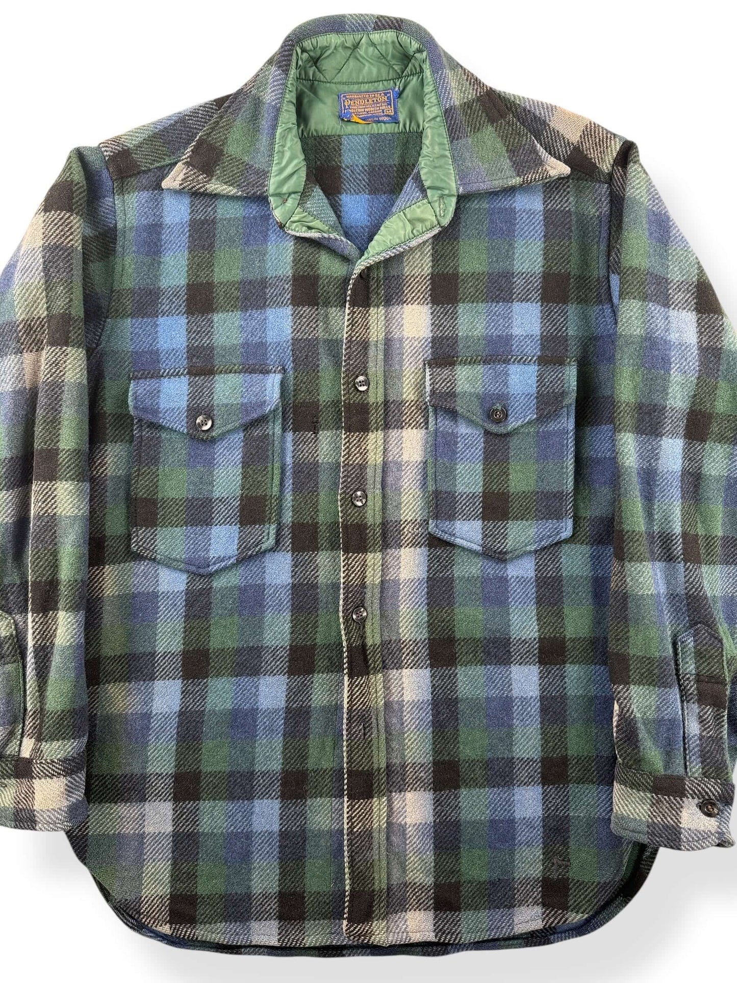 Front Close Up of Vintage Pendleton Wool Jac-Shirt SZ M