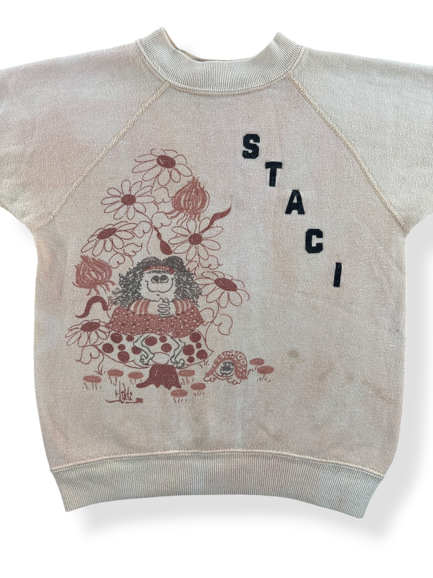 Front Close Up of Vintage Casualwear Staci Crewneck SZ XXS - AS IS