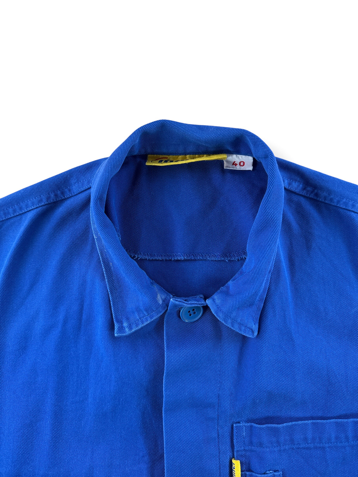 Collar on Vintage Molinel French Chore Coat SZ S