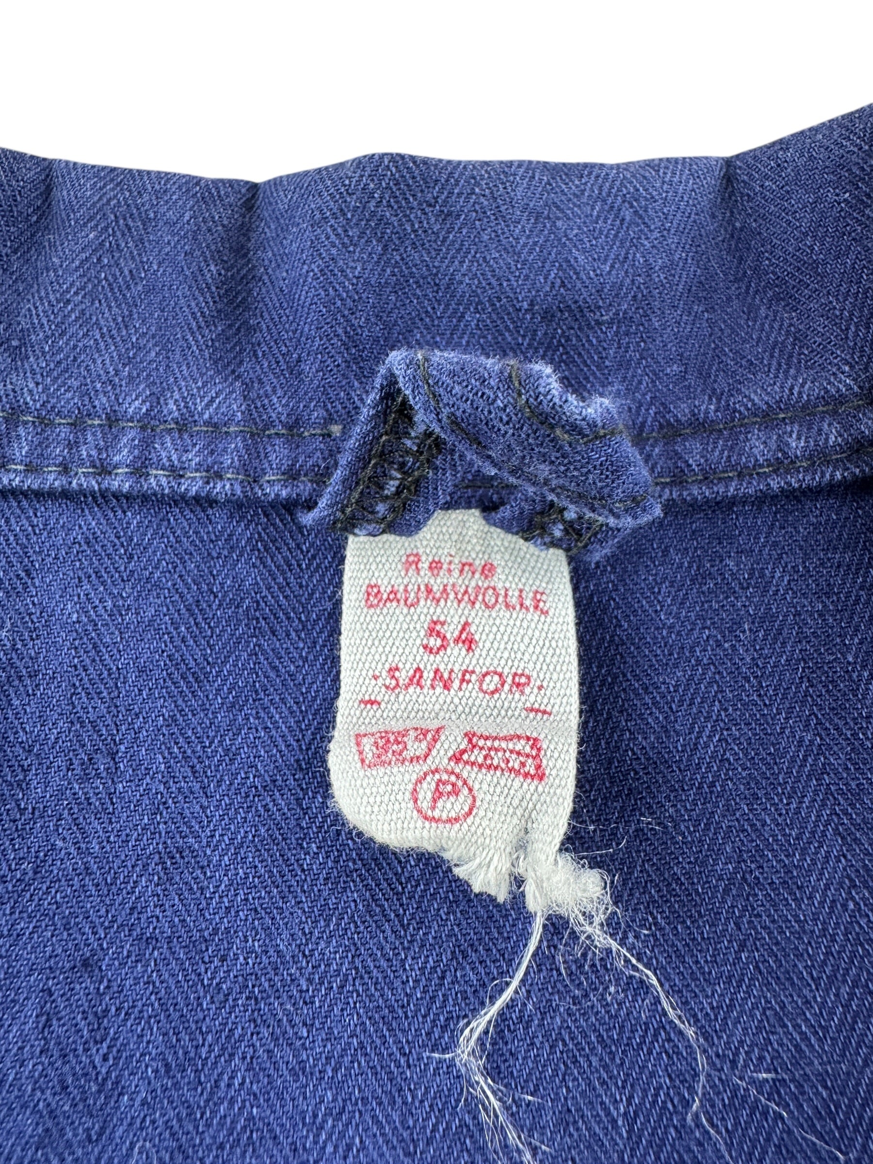 Tag on Vintage Sanfor HBT French Chore Coat SZ L