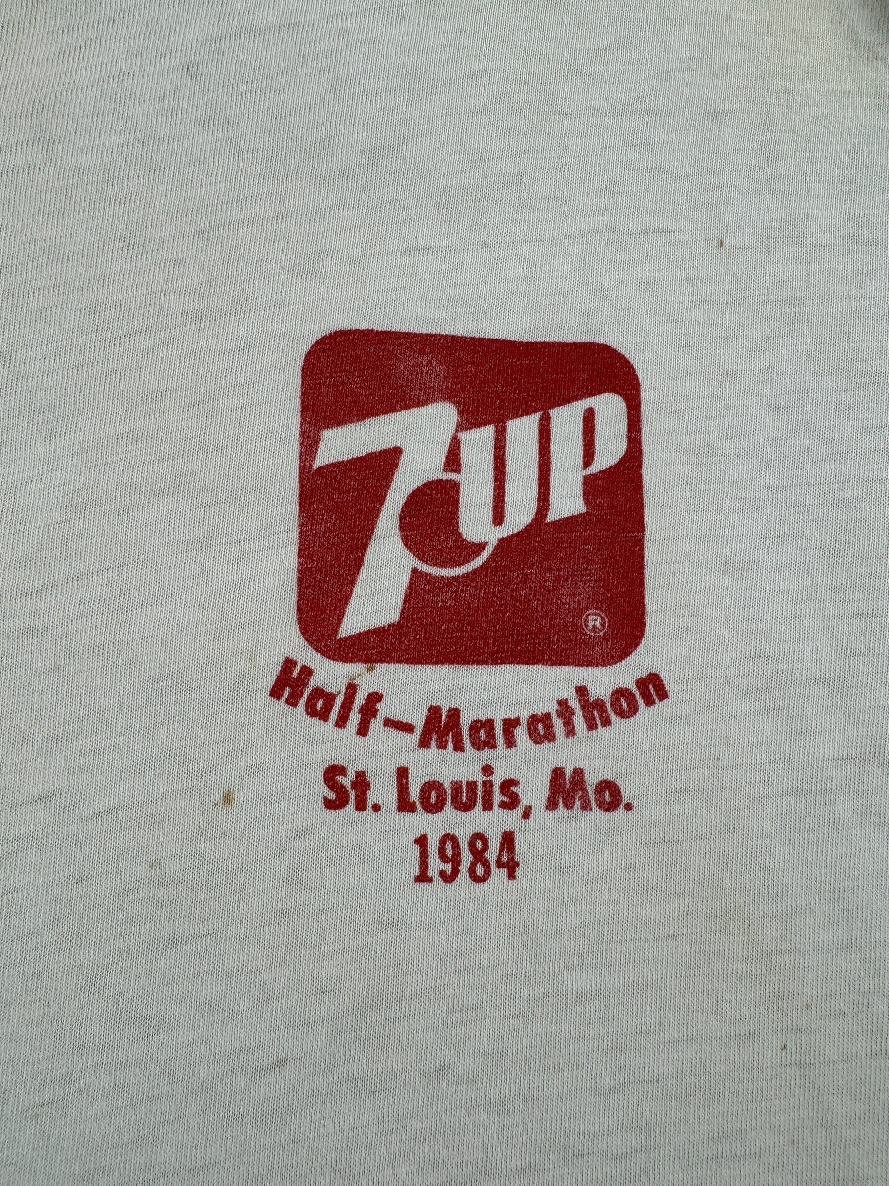 Tag on Vintage 1984 7Up Half Marathon St Louis MO LS Tee SZ L