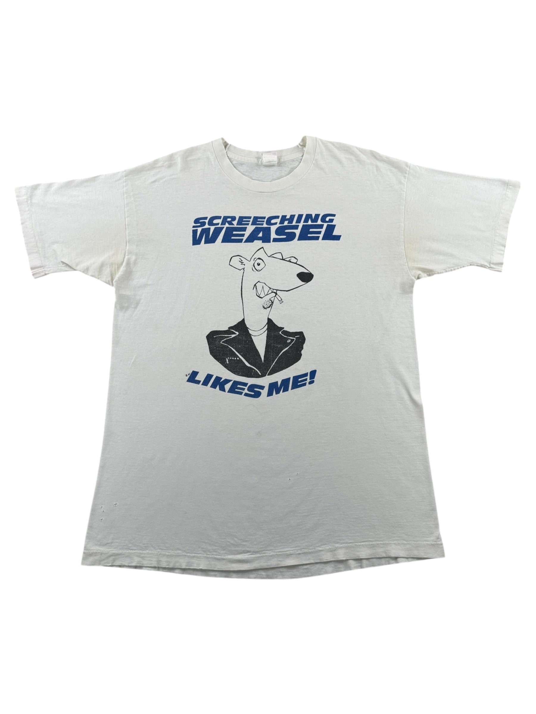 Front of Vintage Screeching Weasel Loves Me Tee SZ XL