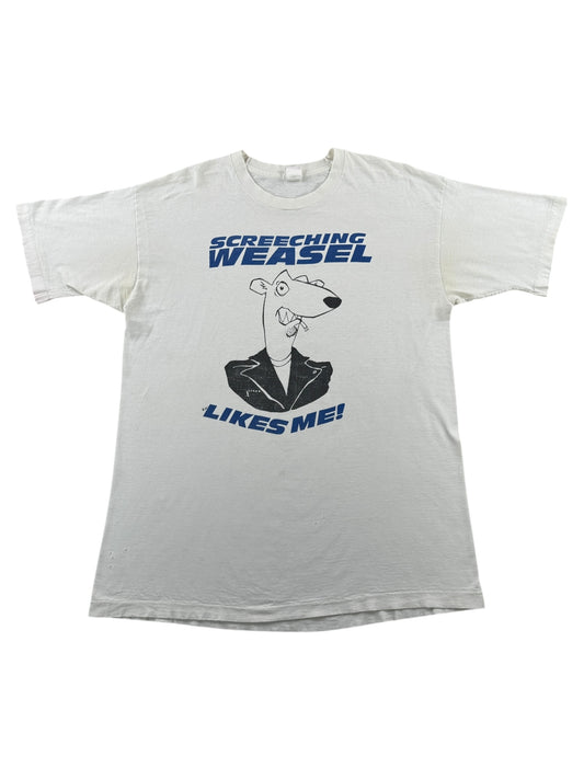 Front of Vintage Screeching Weasel Loves Me Tee SZ XL