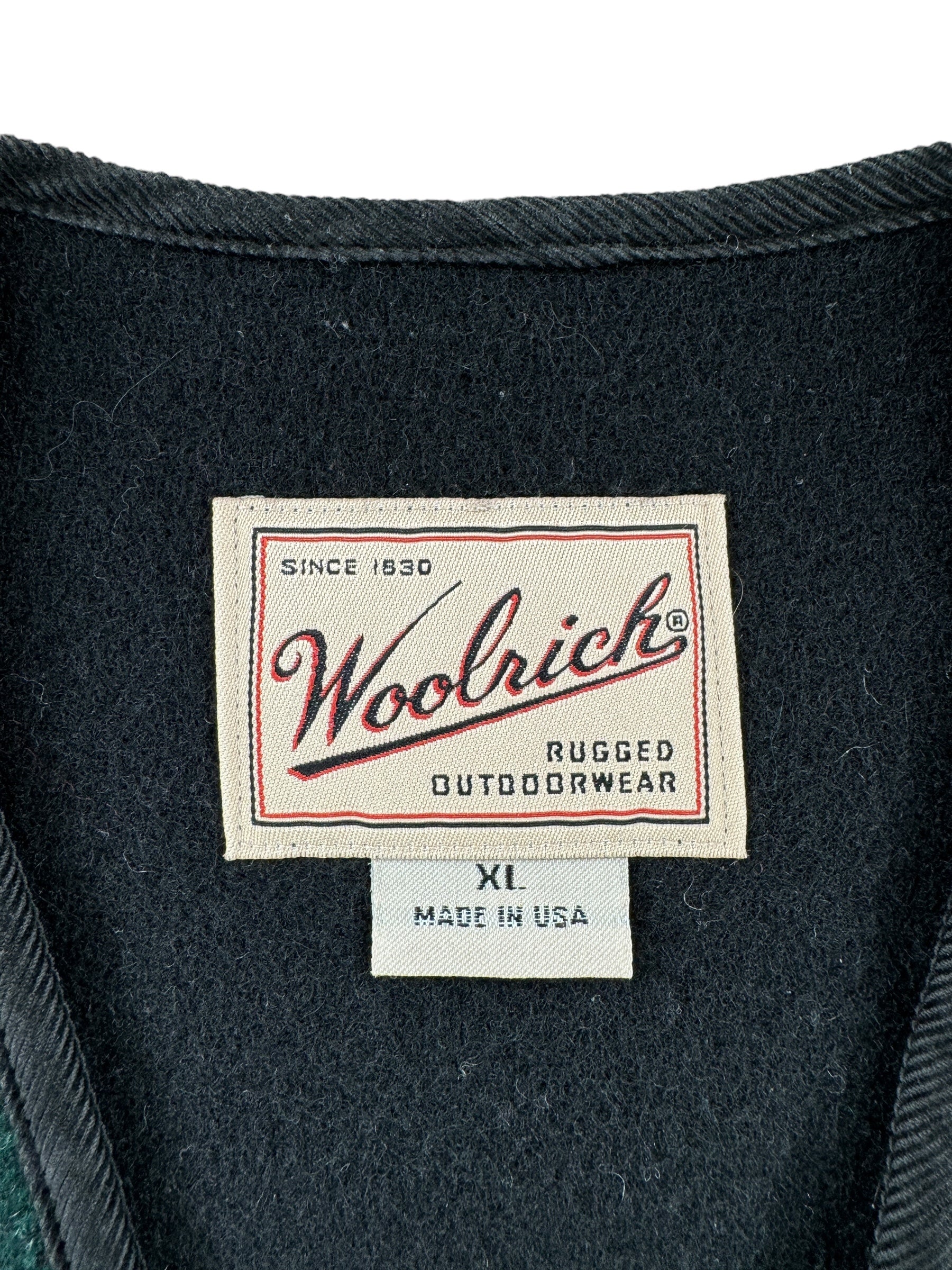 Tag on Vintage Woolrich Wool Vest SZ XL
