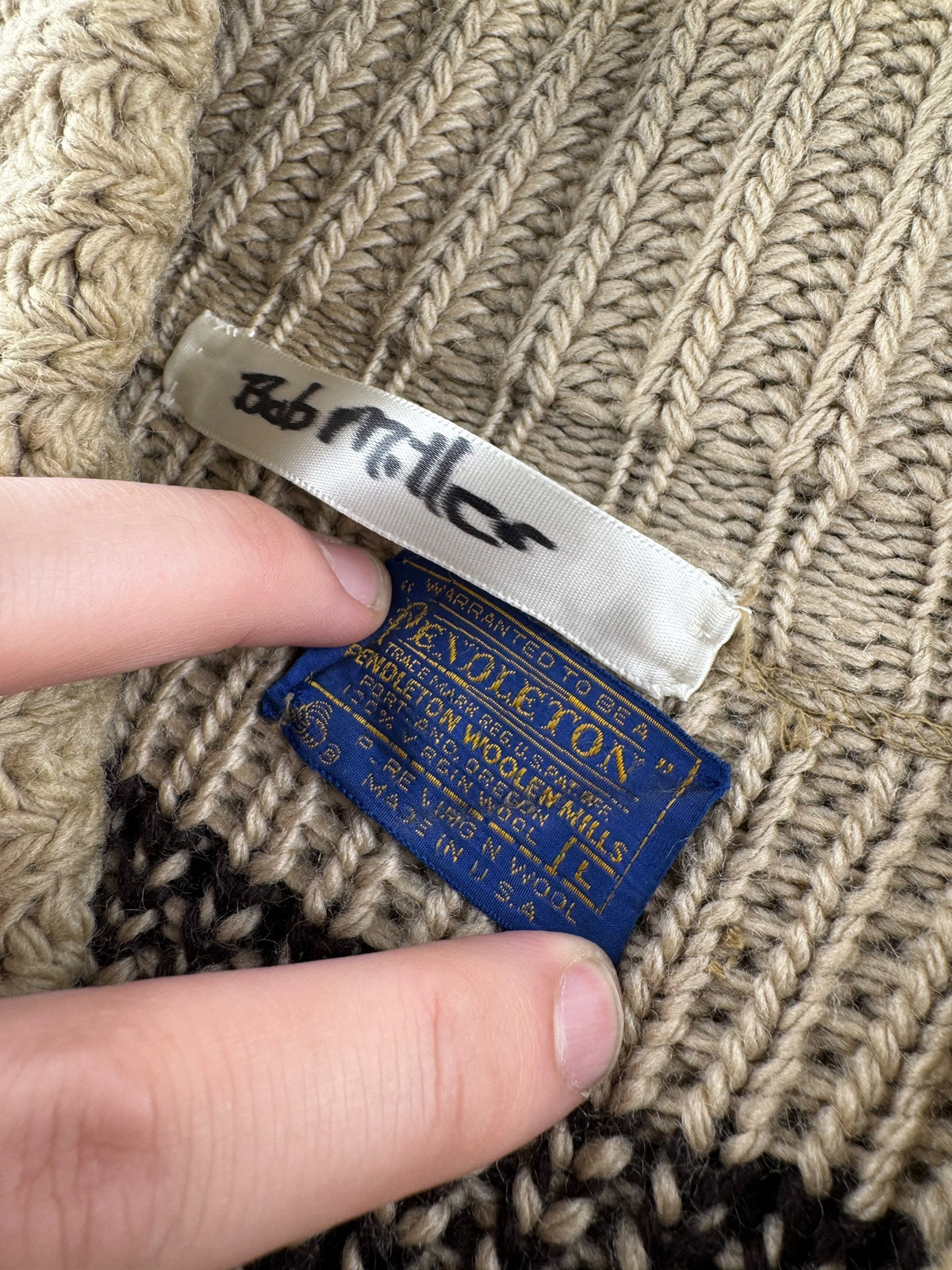 Tags on Vintage Pendleton Cowichan Style Lebowski Sweater S L - AS IS