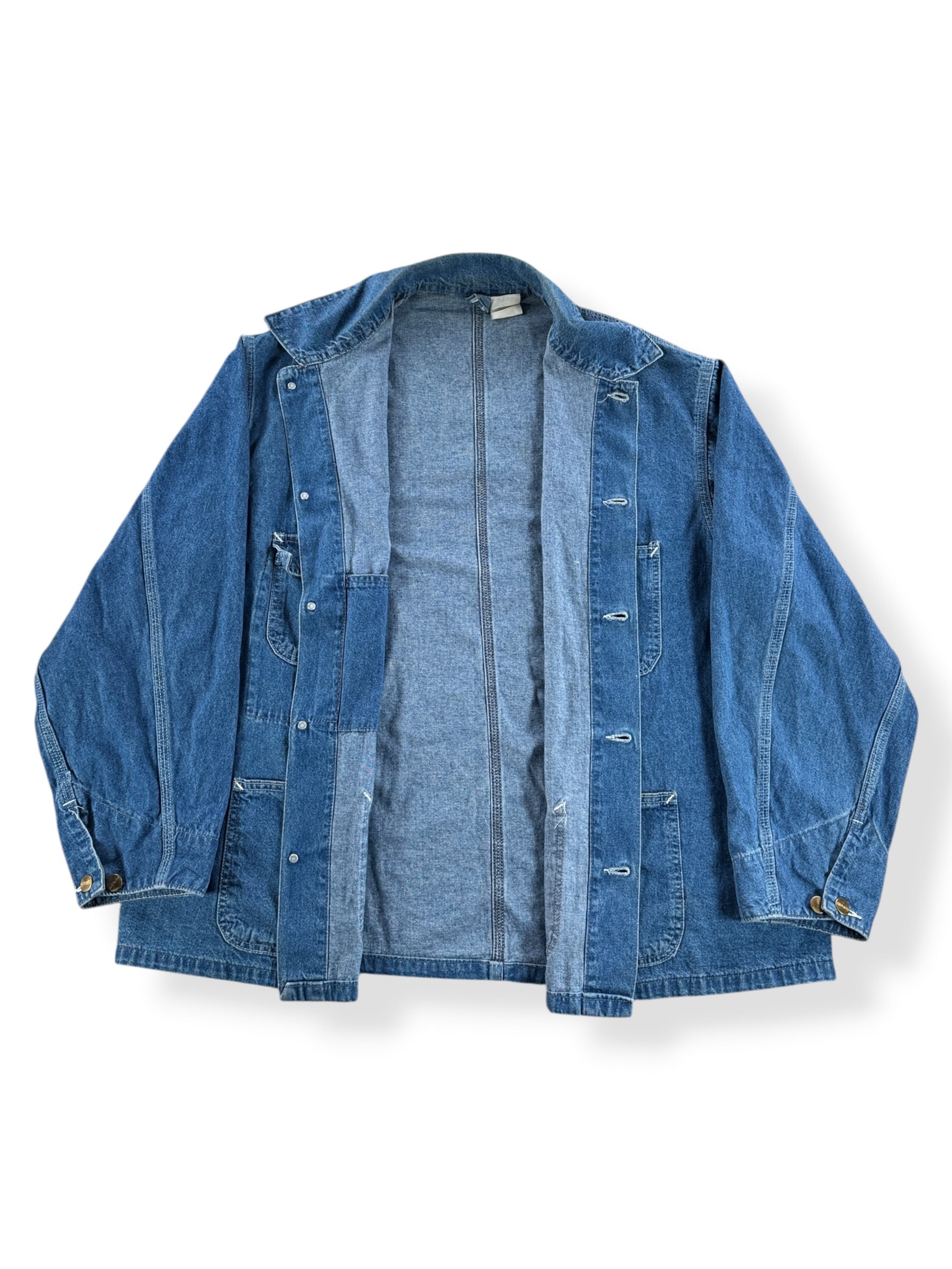 Inside of Vintage MIUSA Carhartt Denim Chore Coat SZ XXL