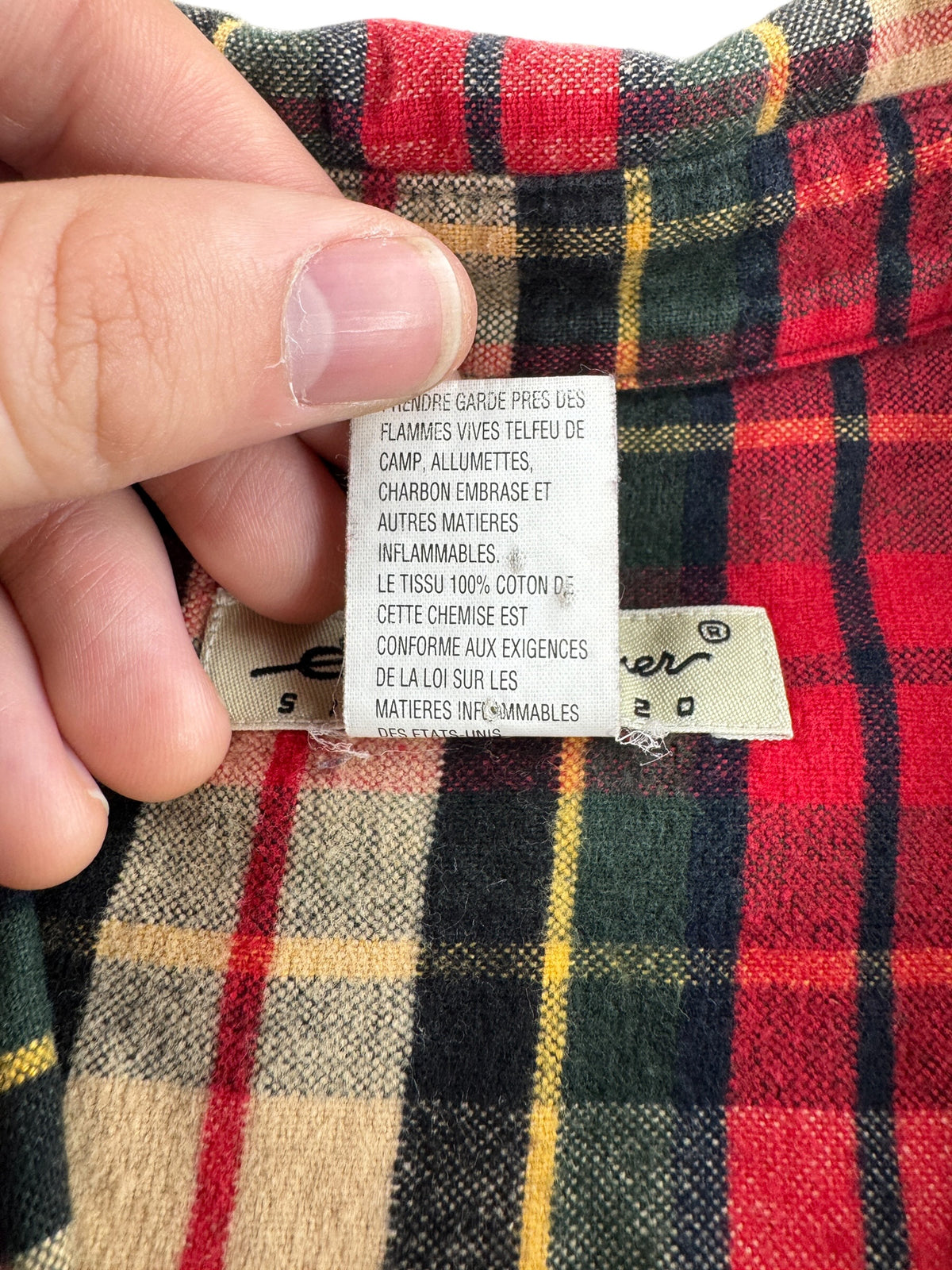 Tags on 2000s Eddie Bauer 1/4 Zip Cotton Pullover Shirt SZ M
