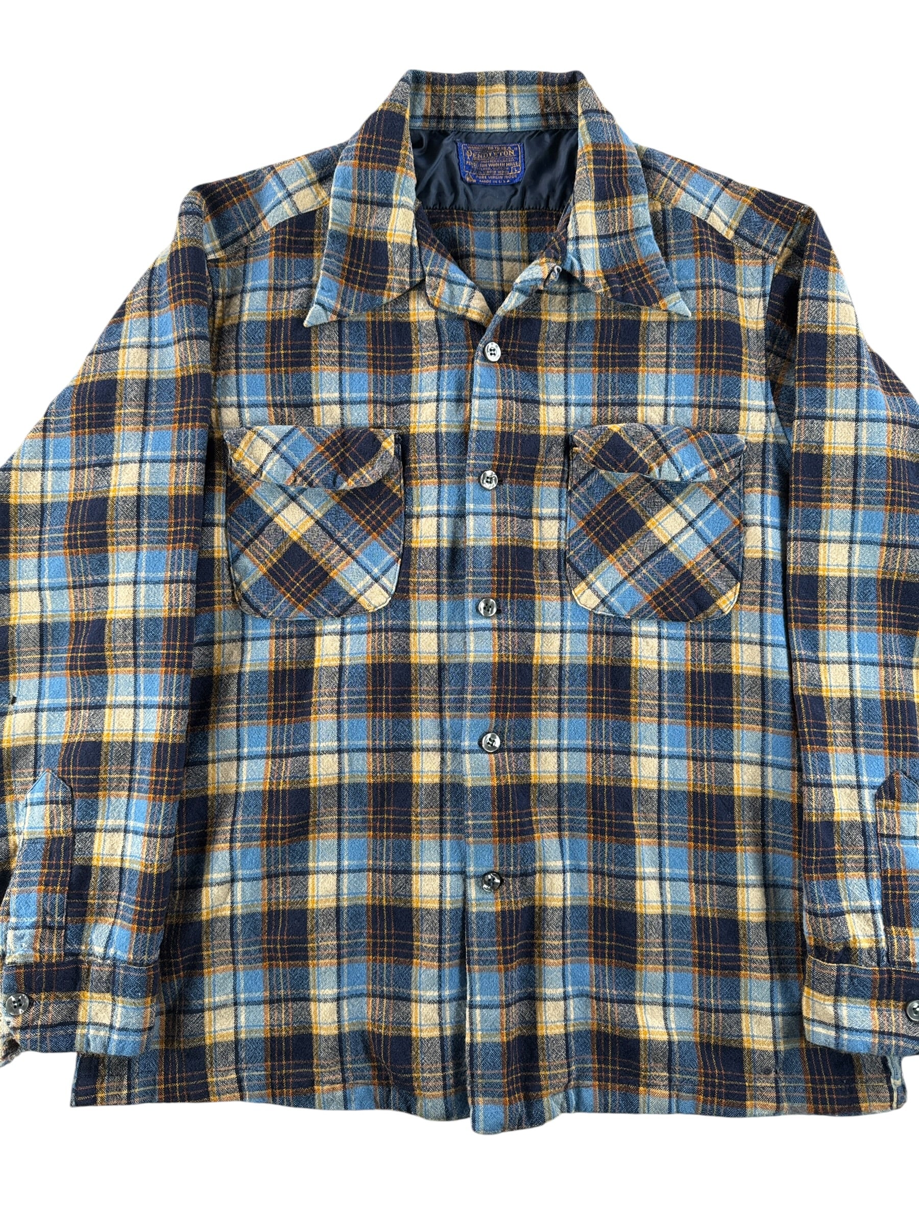Front Close Up of Vintage Pendleton Board Shirt SZ L (Fits M)