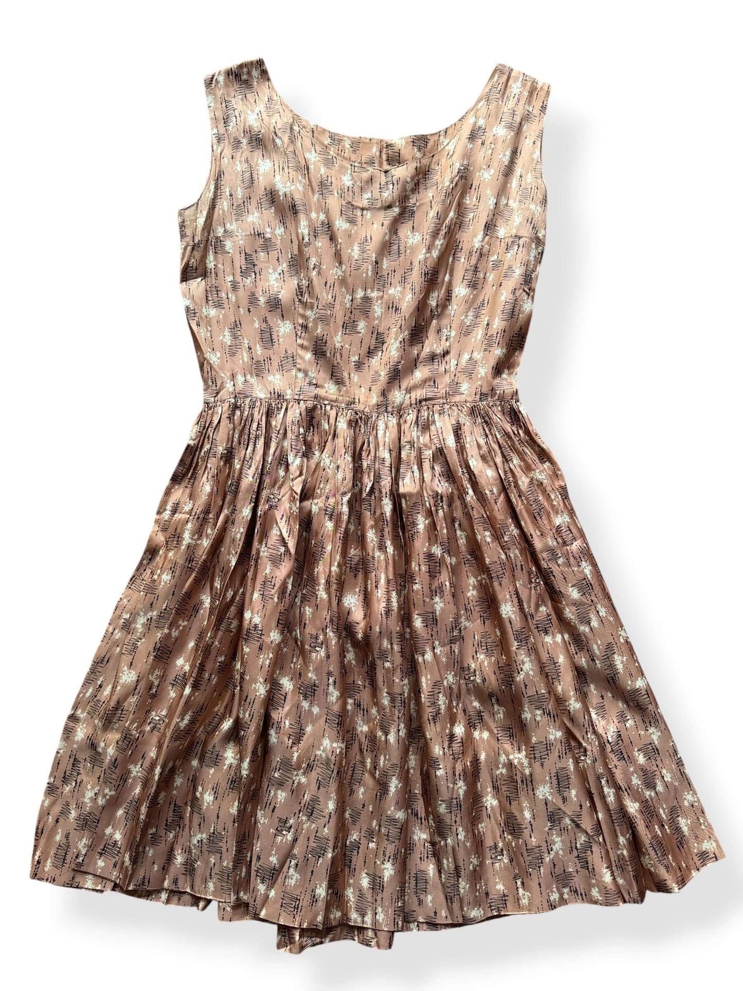 Close up of Vintage 60 Scribble Fit and Flare Dress