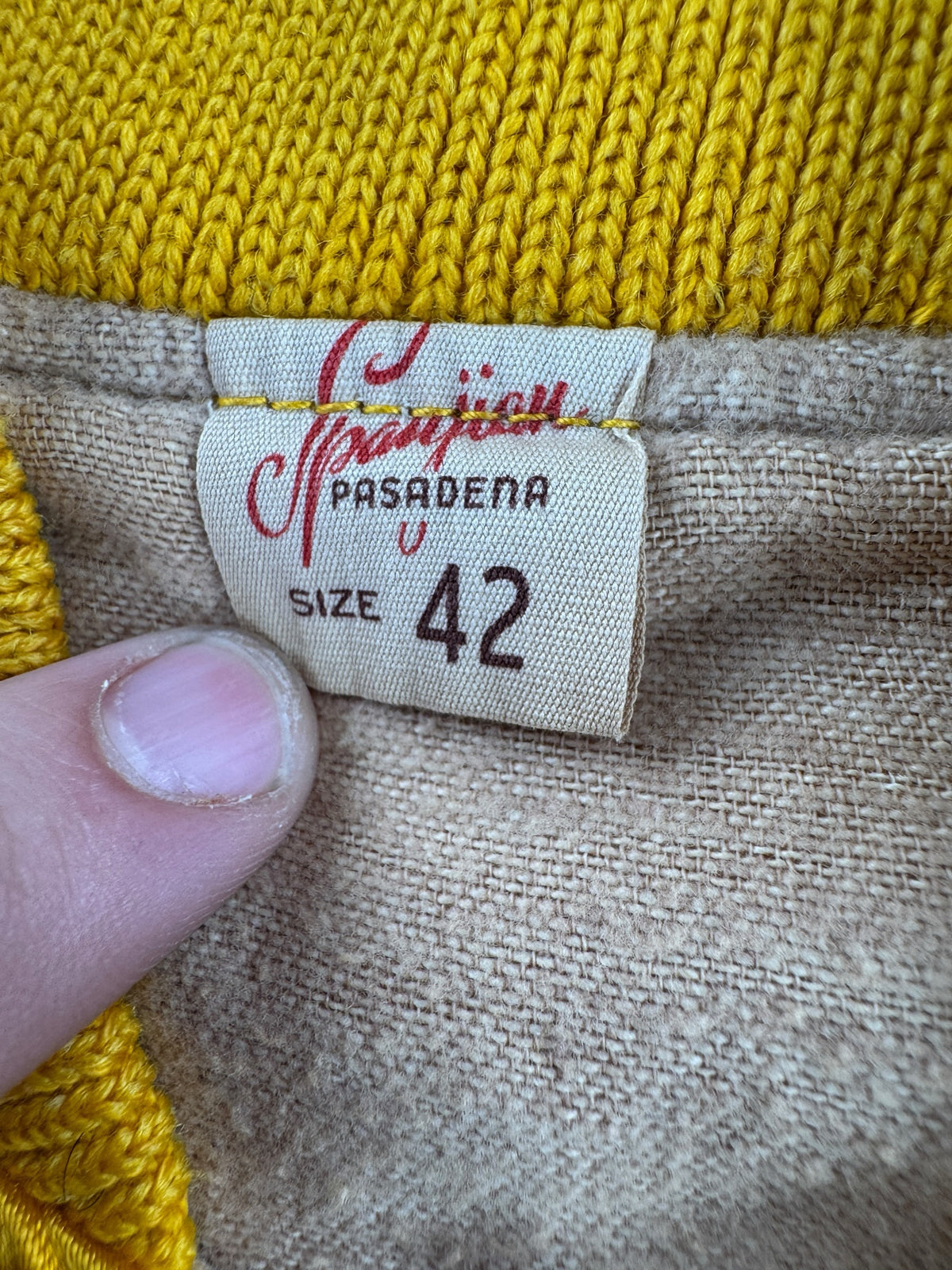 Tag on Vintage 40s Goodyear Tires Satin Jacket SZ 42