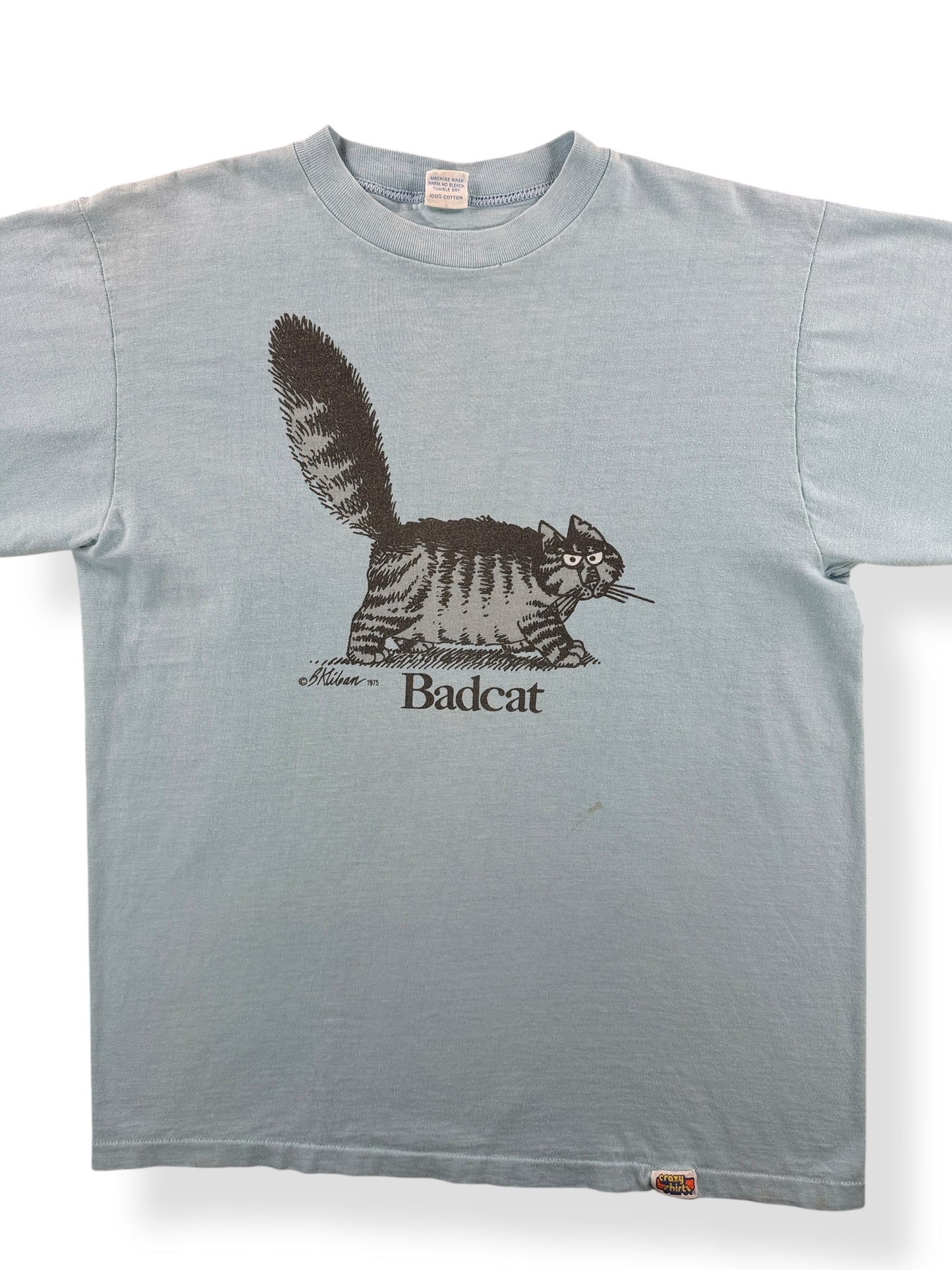 Front Close Up of Vintage Badcat Kliban Crazy Shirts Tee SZ M