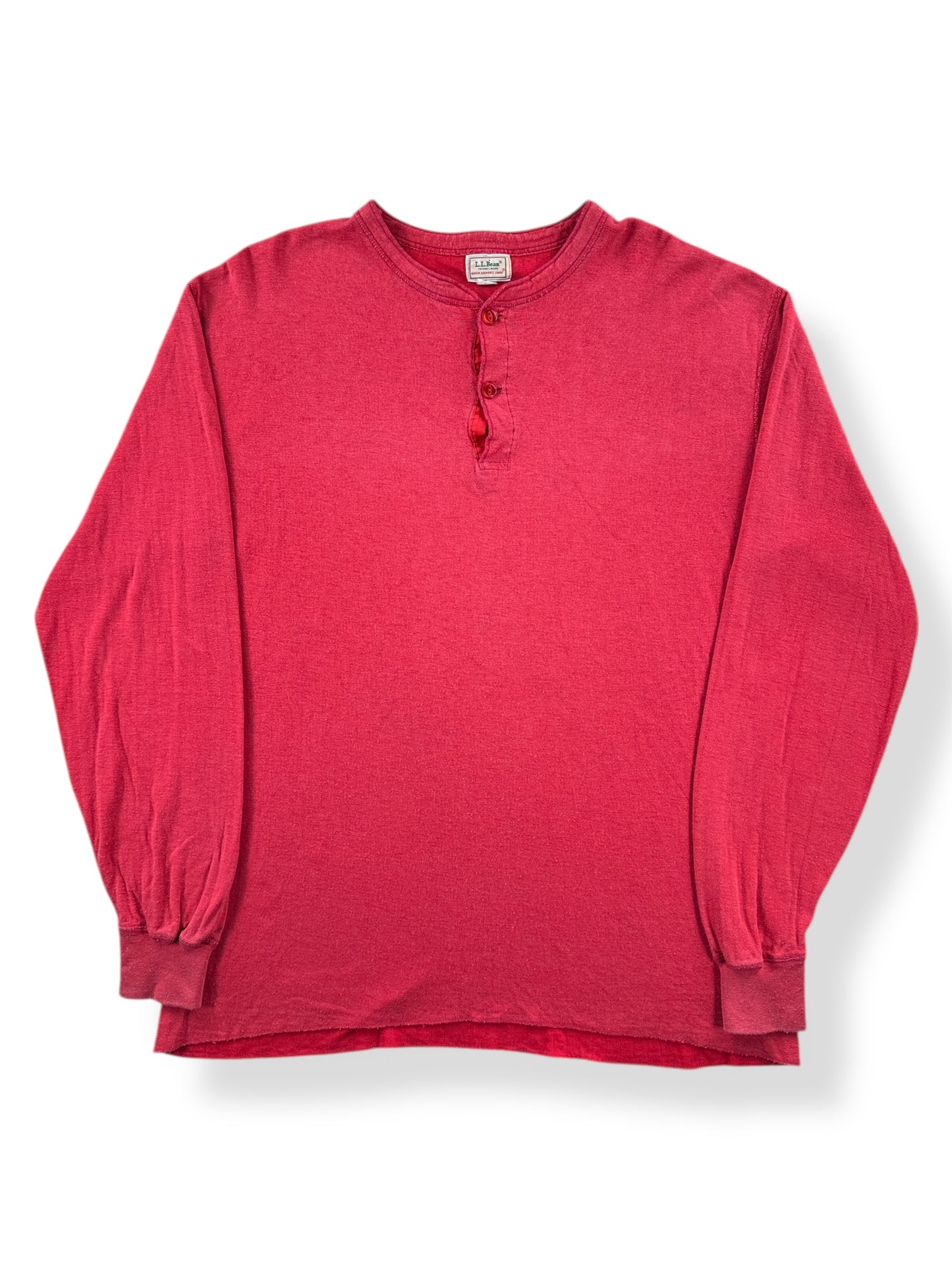 Front of Vintage L.L. Bean River Driver's Henley Shirt SZ L