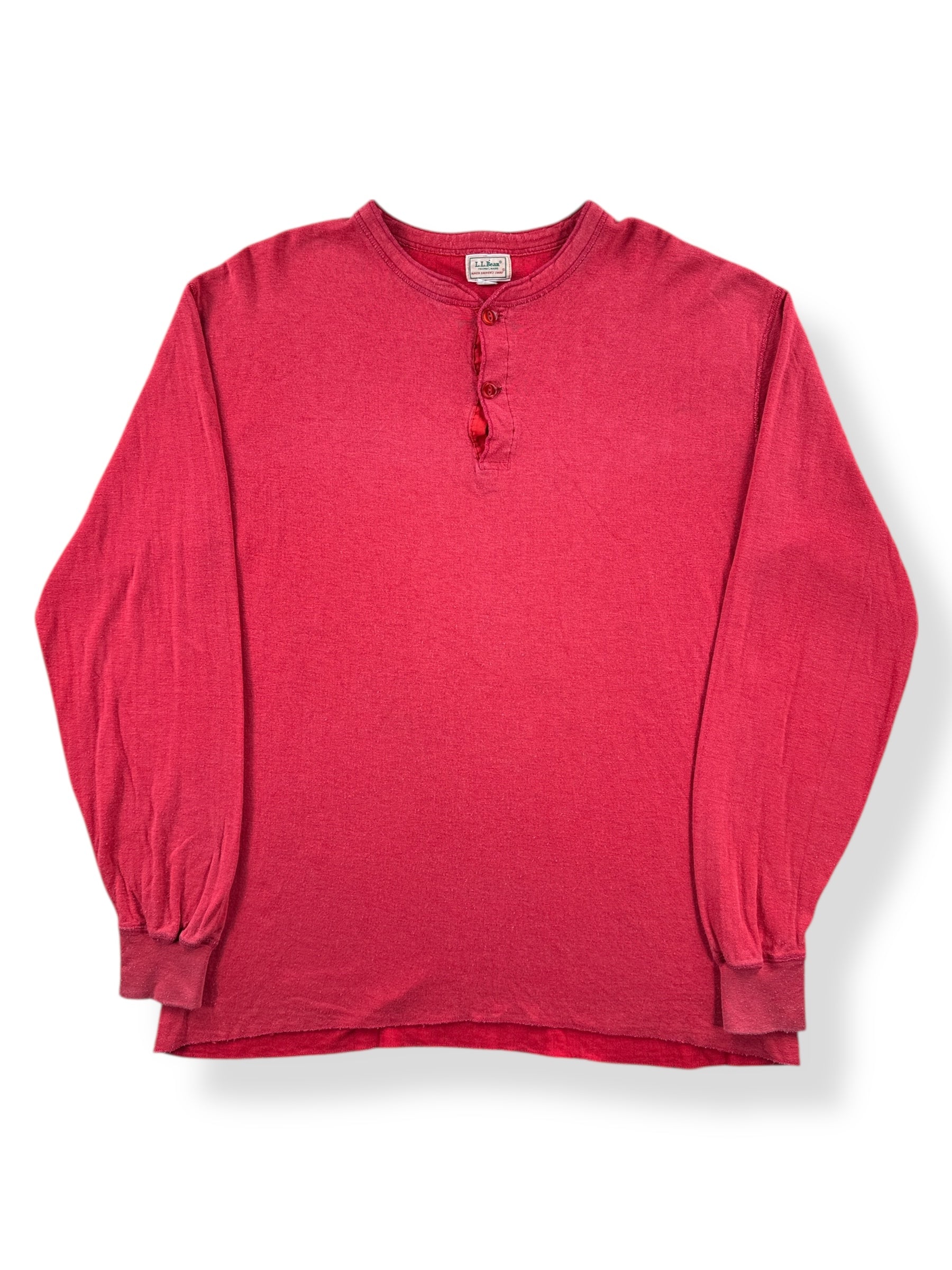 Front of Vintage L.L. Bean River Driver's Henley Shirt SZ L