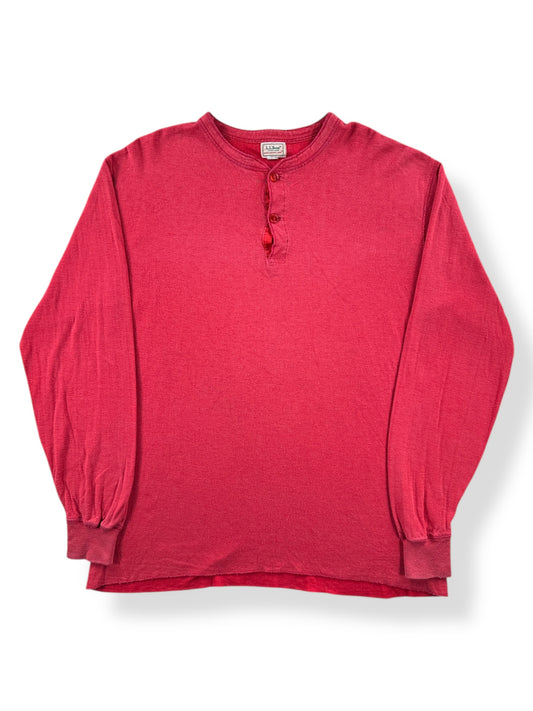 Front of Vintage L.L. Bean River Driver's Henley Shirt SZ L