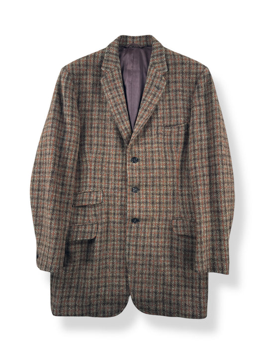 Front of Vintage Harris Tweed 1970 Burton Tailored Jacket SZ M