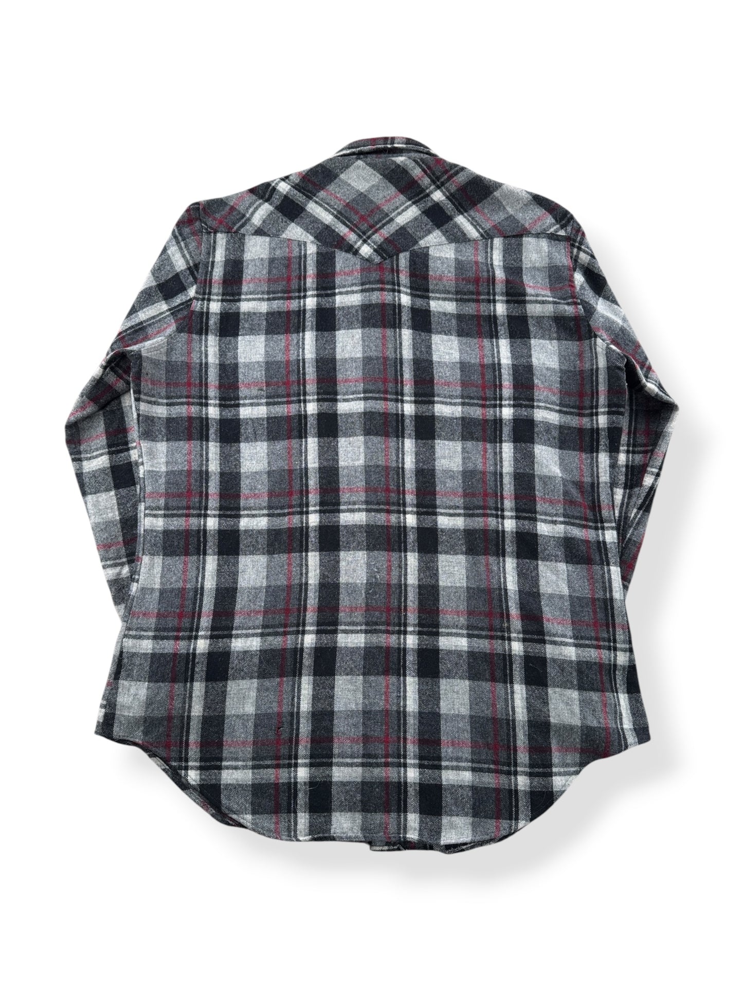 Back of Vintage Rock Creek Ranch Acrylic Flannel SZ XL