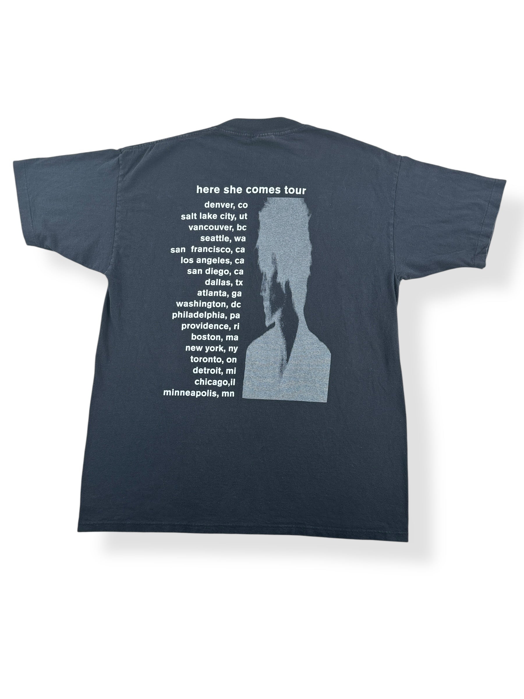 Back of Vintage Daniel Ash Here She Comes Brockum Tour Tee SZ XL