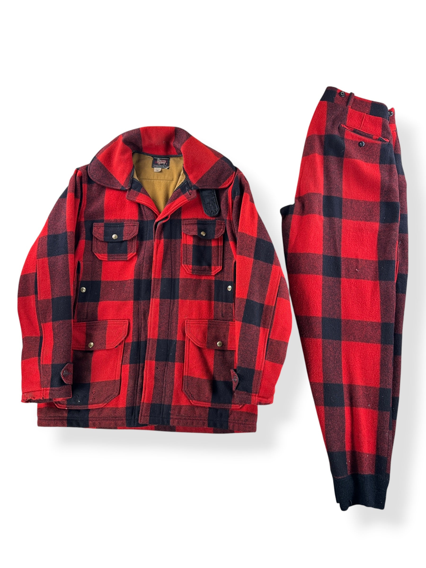 Top and Bottoms of Vintage 40s/50s Woolrich 2 Piece Hunting Set