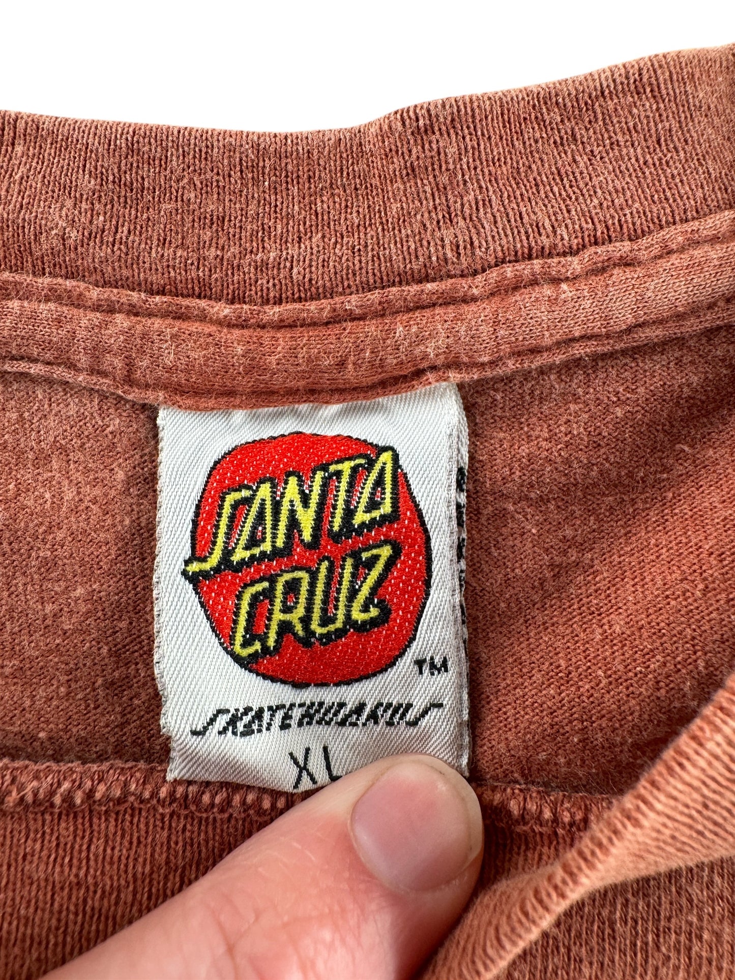 Tag on Vintage Santa Cruz Julien Stranger Santa Monica Airlines Skateboard Tee SZ XL