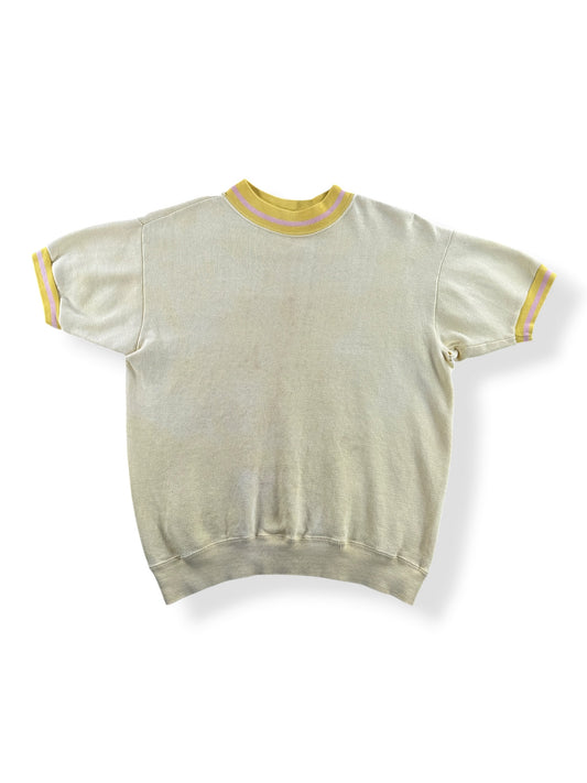 Front of Vintage 60s Yellow Short Sleeve Crewneck SZ S