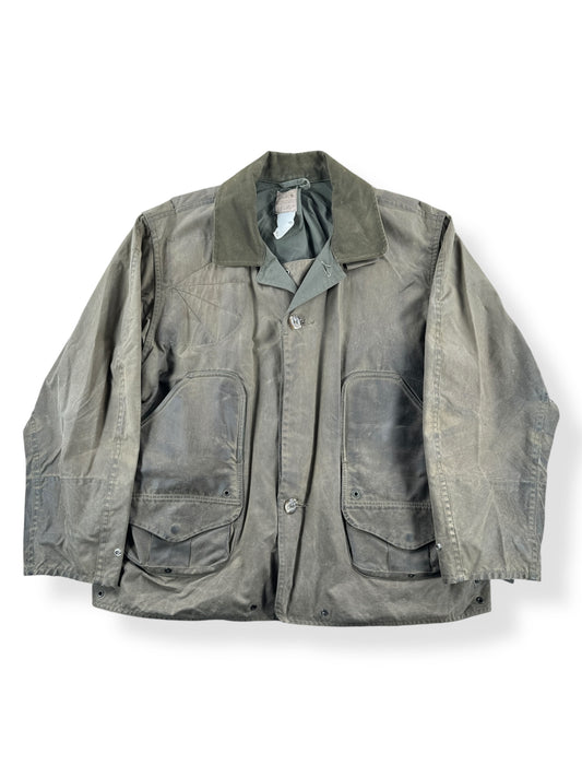 Front of Vintage Filson Shelter Cloth Waterfowl Wading Jacket SZ XL
