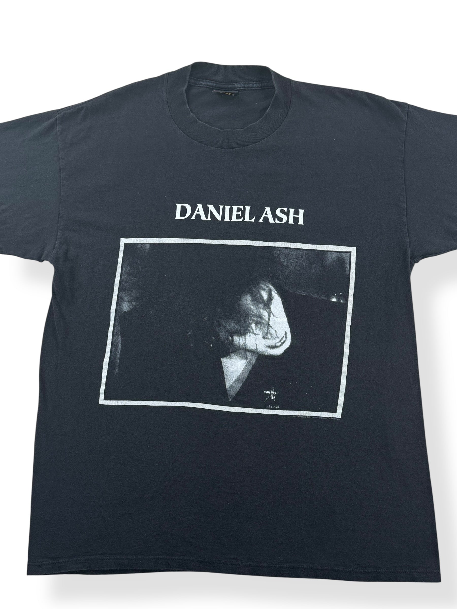 Front Close Up of Vintage Daniel Ash Here She Comes Brockum Tour Tee SZ XL