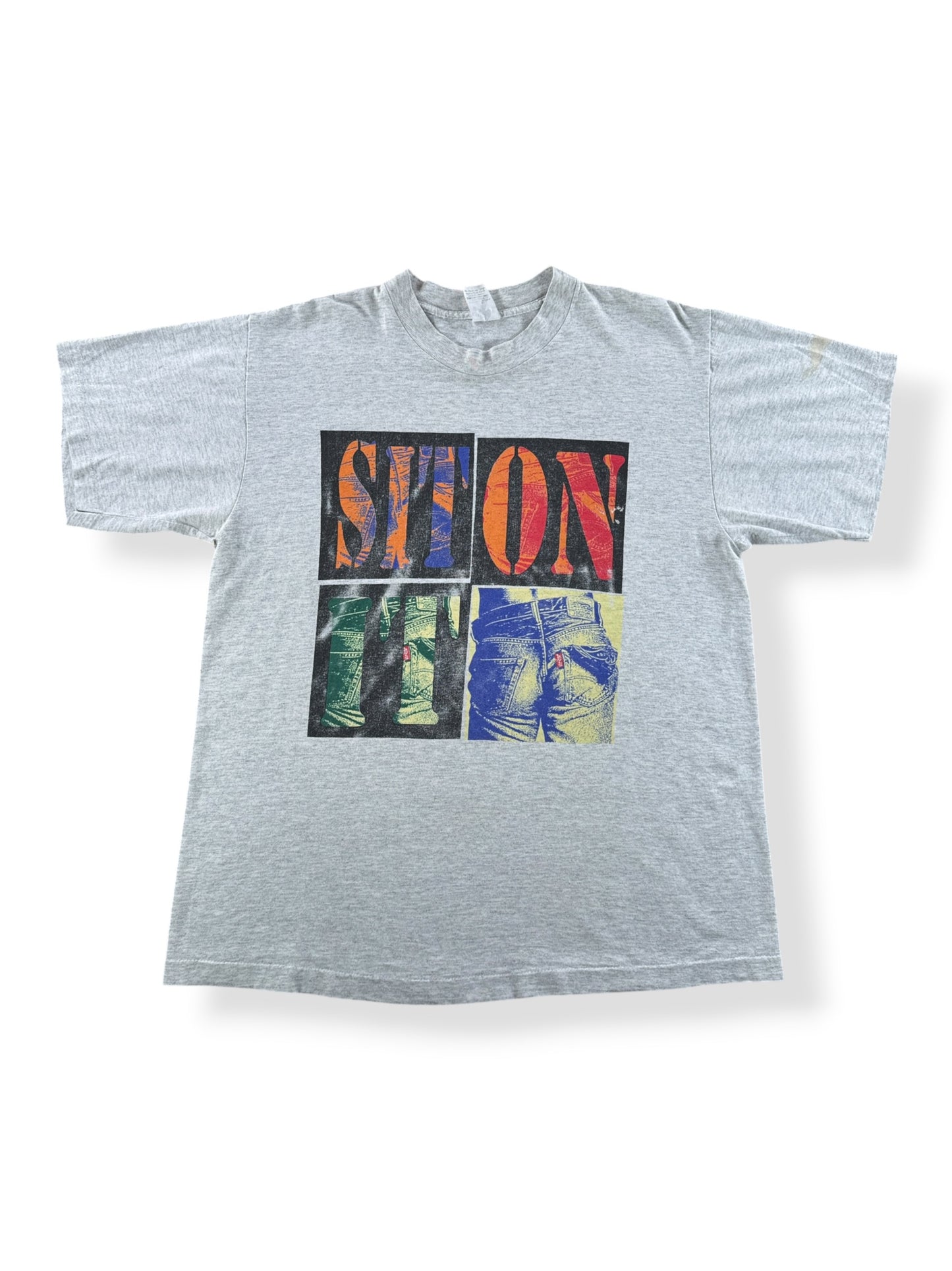 Front of Vintage Levi's Sit on It Tee SZ L