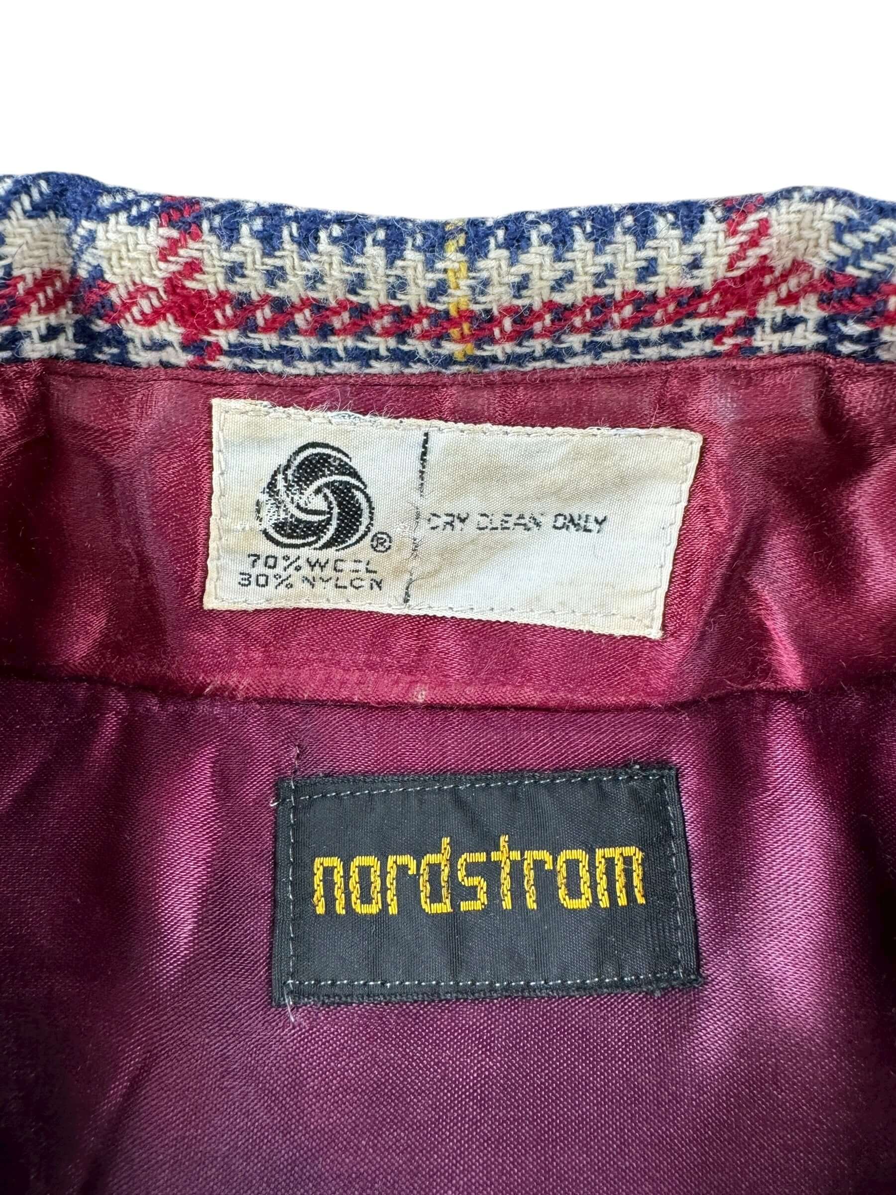 Tag on Vintage Nordstrom Wool Blend Flannel SZ L