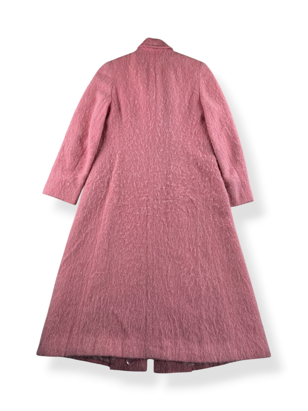 Back of Vintage 60s Bubblegum Mohair Coat SZ S