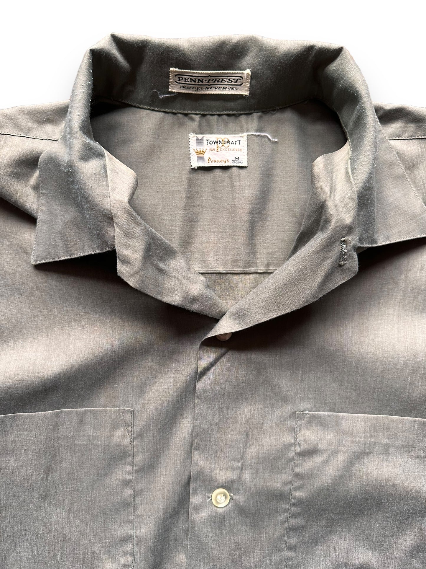 Tag View of Vintage Penney's Penn Prest Shirt SZ M | Vintage Rockabilly Shirt Seattle | Barn Owl Vintage Seattle