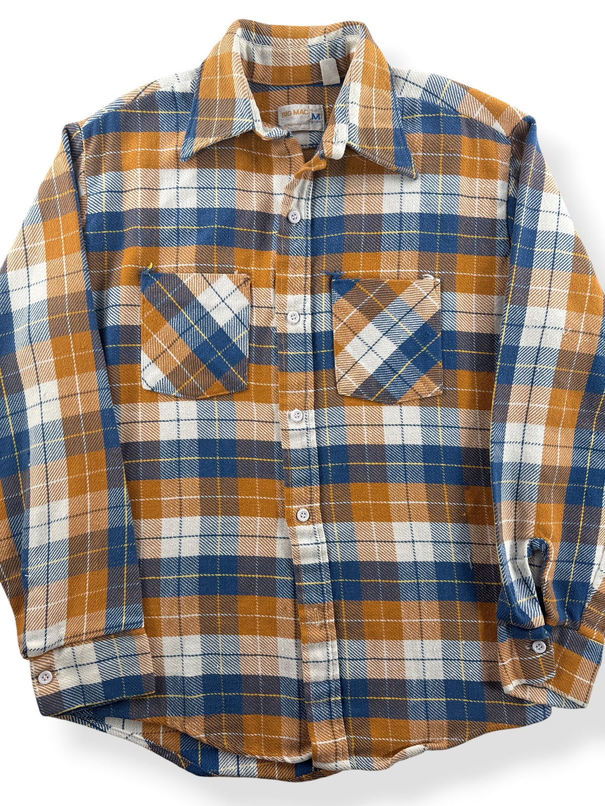 Close-up of Vintage Big Mac Cotton Flannel SZ M
