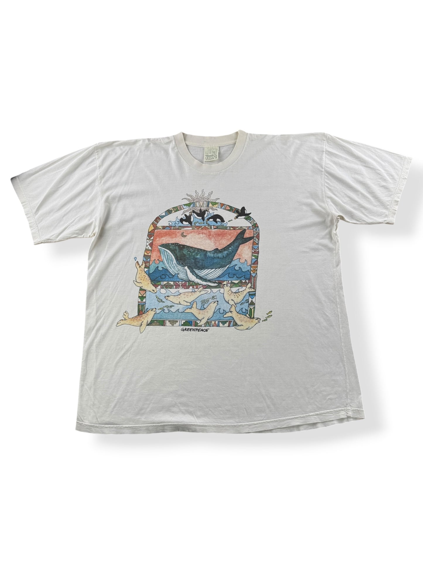 Front of Vintage Greenpeace Tee SZ XL