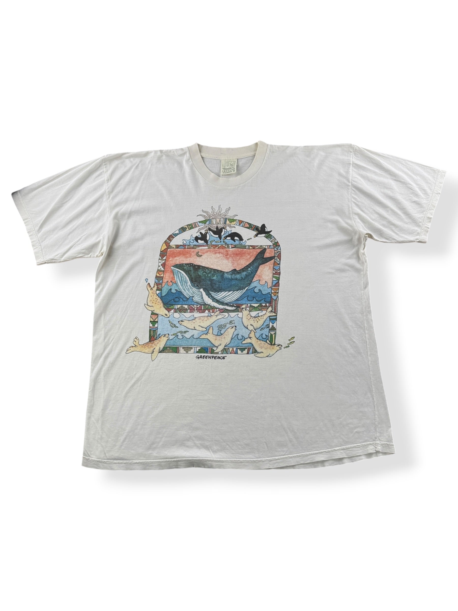 Front of Vintage Greenpeace Tee SZ XL