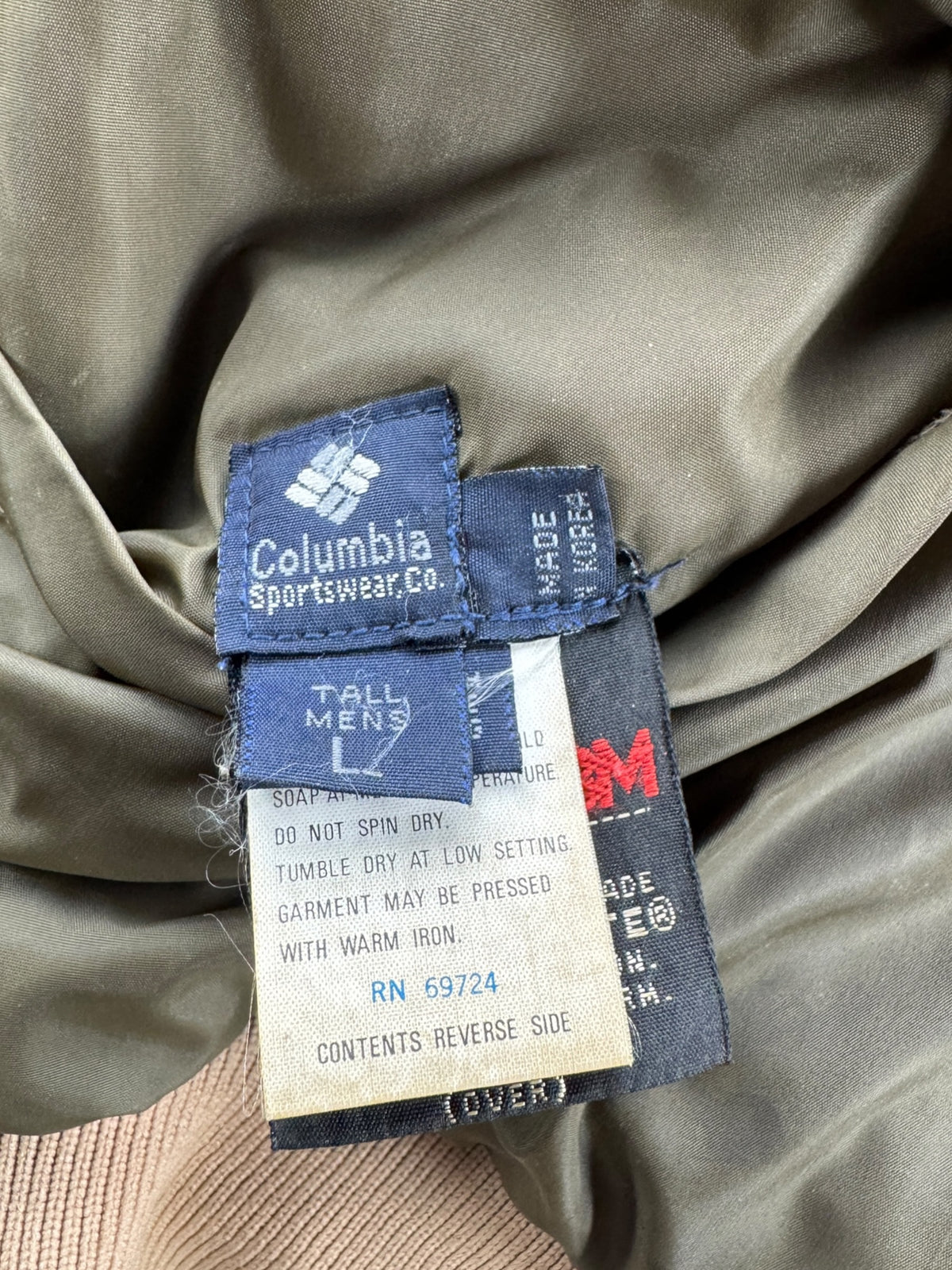 Tags on Vintage Columbia Reversible Hunting Bomber Jacket SZ L