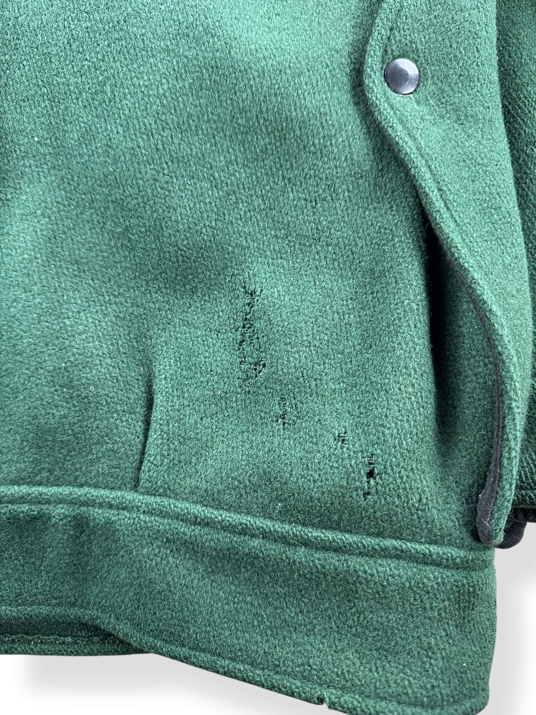 Holes on Vintage Alaska Sportsman Green Cruiser Jacket SZ M