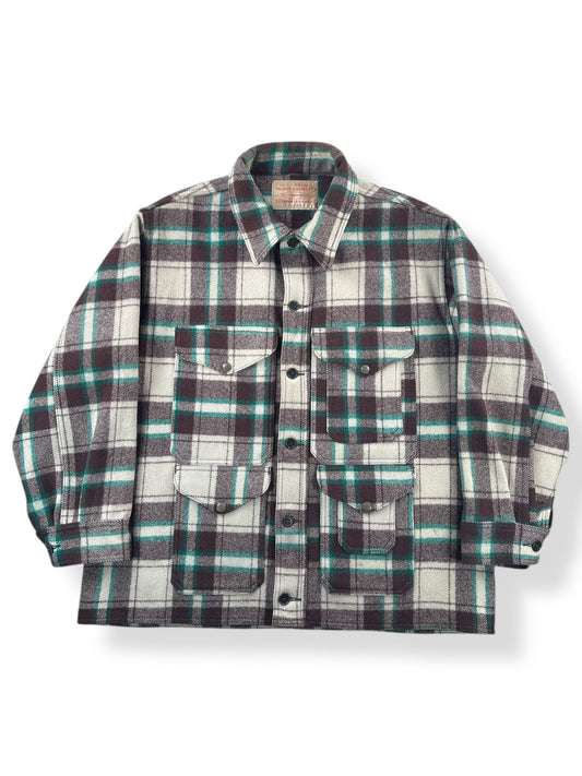 Front of Vintage 1951 Filson Peppermint Patty Mackinaw Cruiser Jacket SZ XL